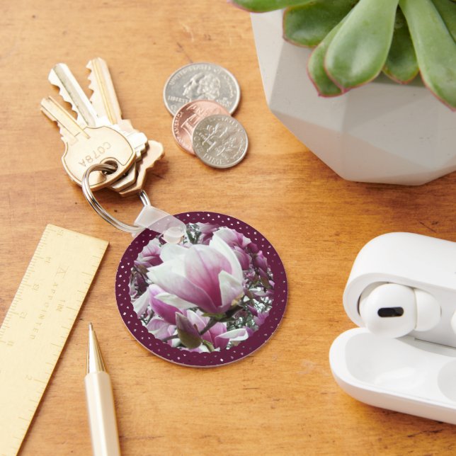 Key Chain - Basic - Saucer Magnolia (Desk)