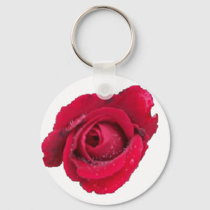 Key Chain Beautiful Red Rose