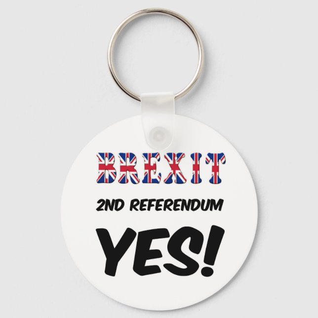 Key Chain Brexit 2nd Referendum Yes (Front)