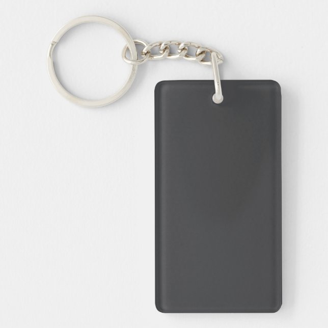 Key Chain: CHARCOAL GRAY COLOR Key Ring (Front)