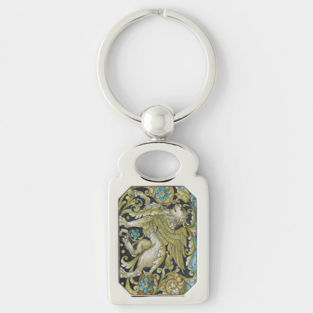 Key Chain--Deruta Tile Lion Key Ring (Front)