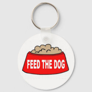 Key Chain Dog Food Bowl Red Feed The Dog
