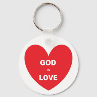 Key Chain God Is Love Red Heart