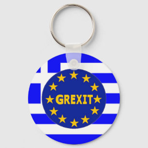 Key Chain Greek Flag EU Grexit