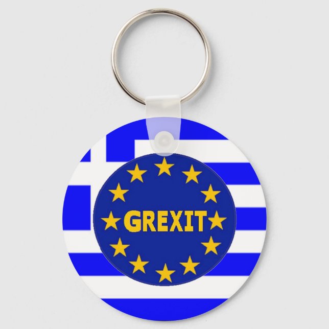 Key Chain Greek Flag EU Grexit (Front)