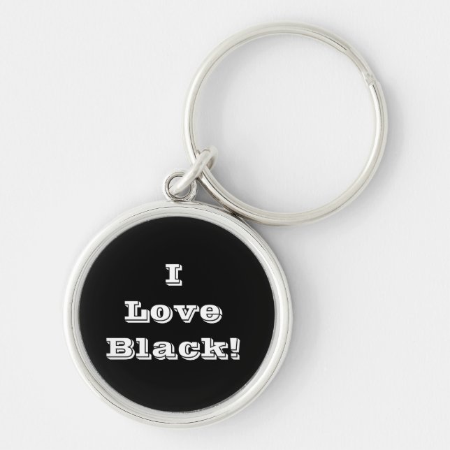 Key Chain I Love Black (Front)