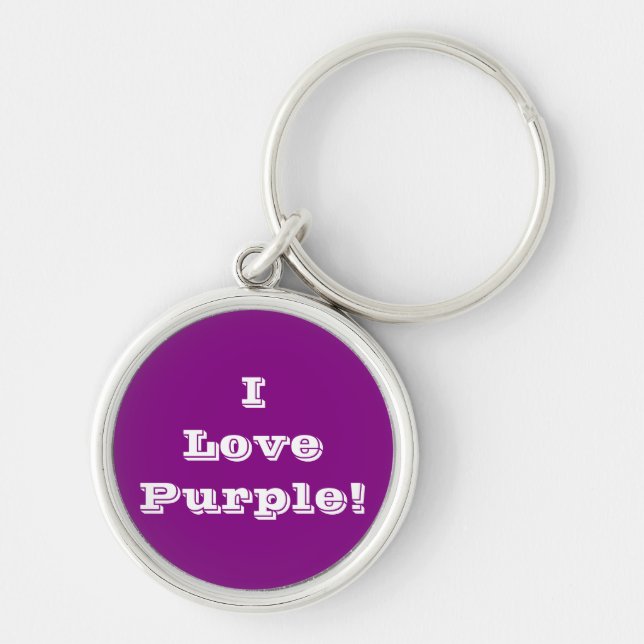 Key Chain I Love Purple (Front)
