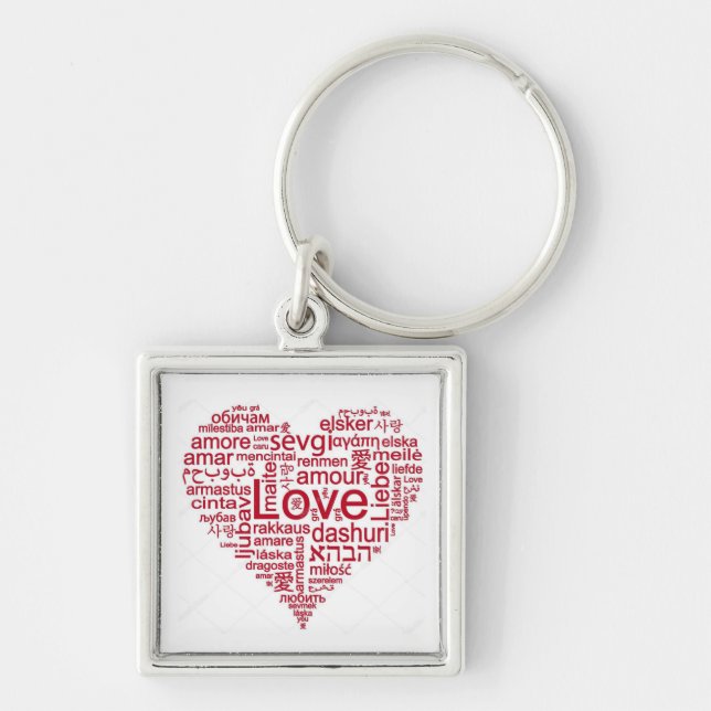 KEY CHAIN ***I LOVE YOU *** IN MANY LANGUAGES (Front)