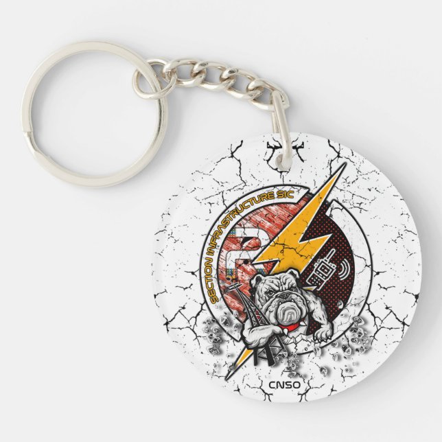 KEY-CHAIN INFRASIC WHITE KEY RING (Front)