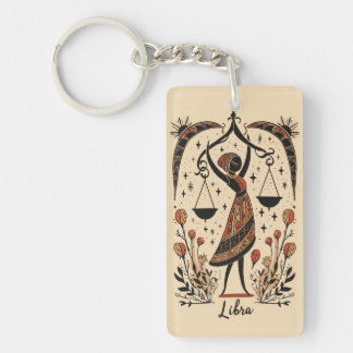 Key Chain Libra Celestial Zodiac Art