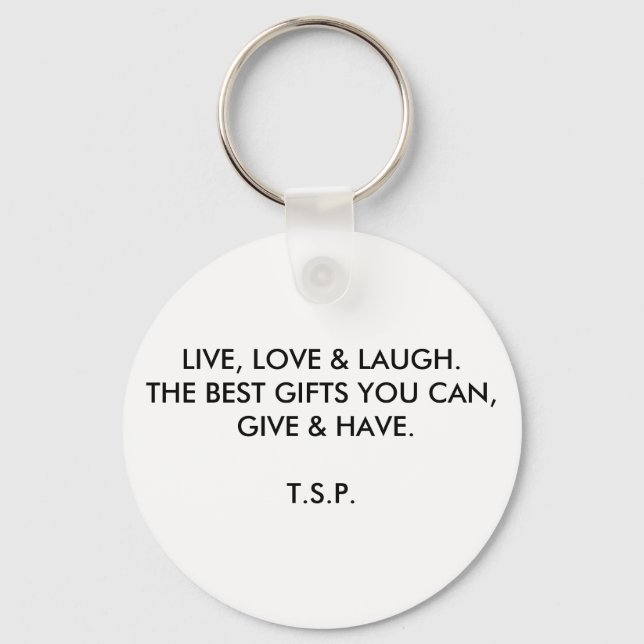 {KEY CHAIN} LIVE, LOVE & LAUGH KEY RING (Front)