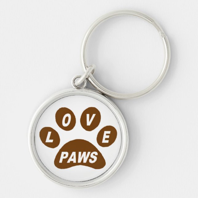 Key Chain Love Paws on Paws Brown (Front)