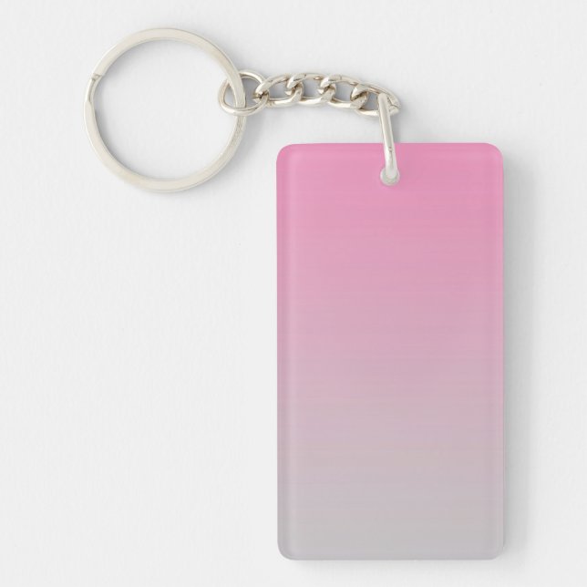 Key Chain: PINK GRAY OMBRE Ring (Front)
