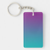 Key Chain: PURPLE AND TEAL OMBRE