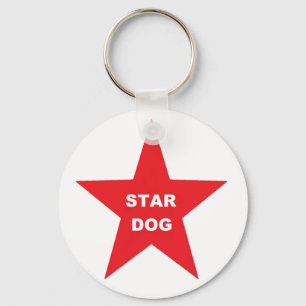 Key Chain Star Dog on Red Star