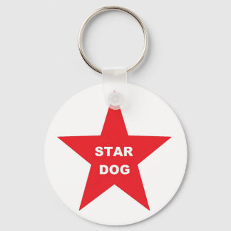 Key Chain Star Dog on Red Star