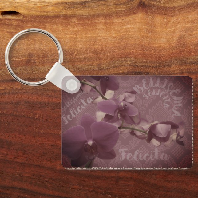 Key chain vintage floral (Back)