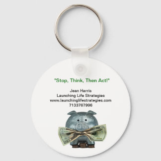 Key Chain with a Changing Money Habit Reminder