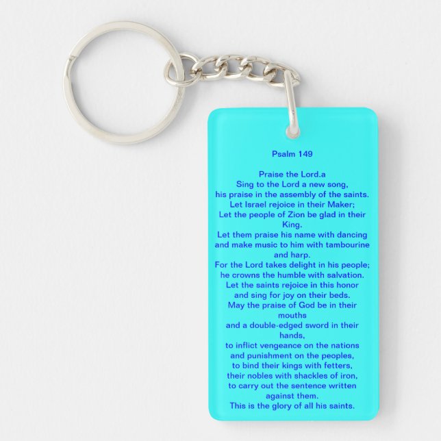 Key Chain with Famous Praise Dance Psalm (Front)