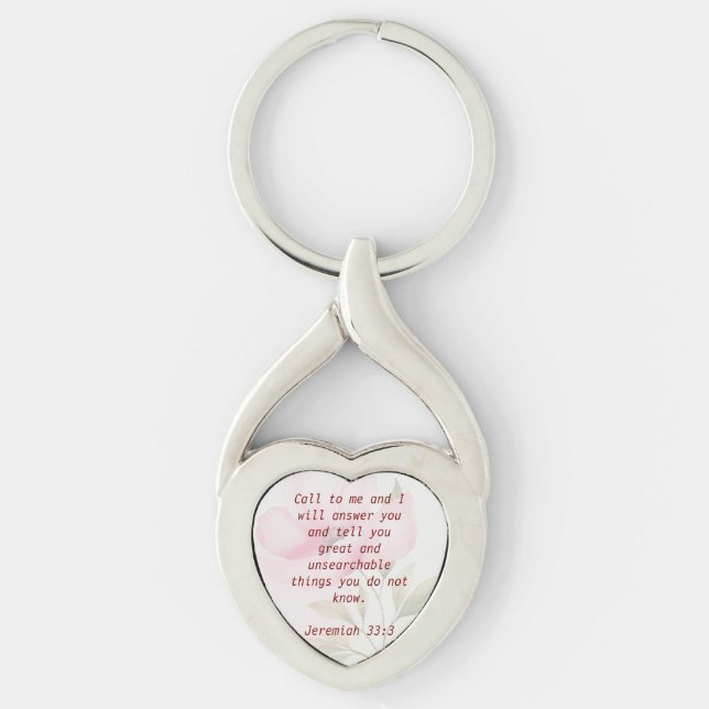 key chain with Jeremiah 33:3  (Front)