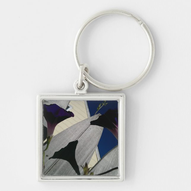 Key Chain with Pink-Purple Flowers (Front)