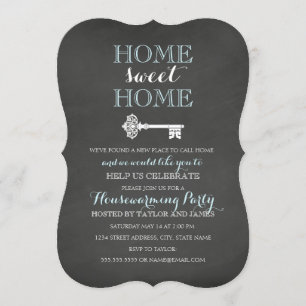 Key Chalkboard Housewarming Invite