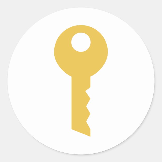 Key Classic Round Sticker (Front)