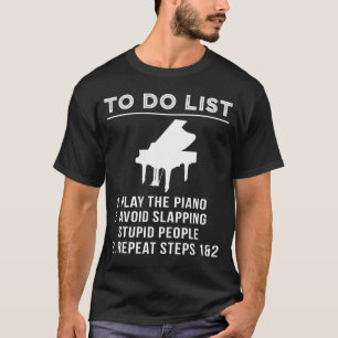 Key & Grin - Humourous To-Do Piano Tee for the Wit