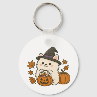 Key hanger Halloween Pomeranian - Cute & Spooky Key Ring
