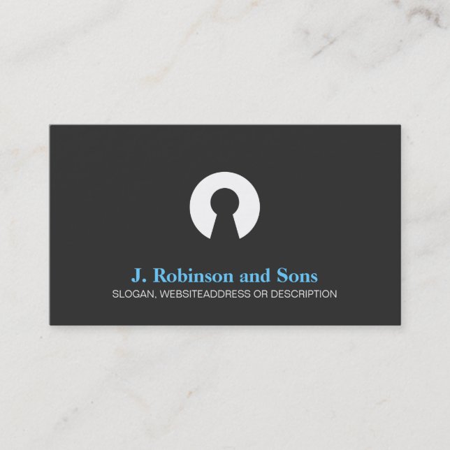 Key Hole Logo Business Card (Front)