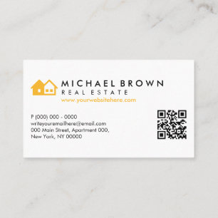Key House Realtor architect qr code Business Card