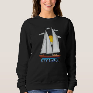 Key Largo Coastal Nautical Sailing Sailor Designs Sweatshirt