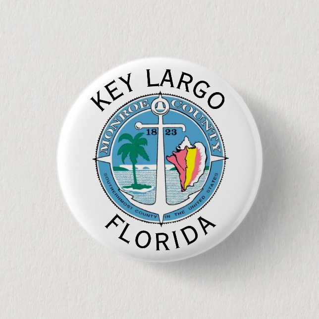 Key Largo - Florida Keys 3 Cm Round Badge (Front)