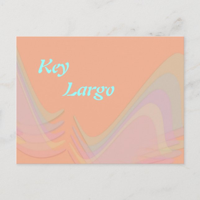 Key Largo Florida Pastel Wings Postcard (Front)