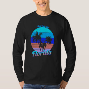 Key Largo Florida Retro Tropical Palm Trees Vacati T-Shirt