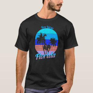 Key Largo Florida Retro Tropical Palm Trees Vacati T-Shirt