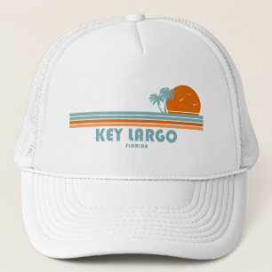 Key Largo Florida Sun Palm Trees Trucker Hat