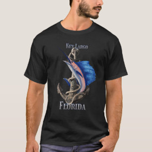 Key Largo Florida Swordfish Marlin Ocean Fishing T-Shirt