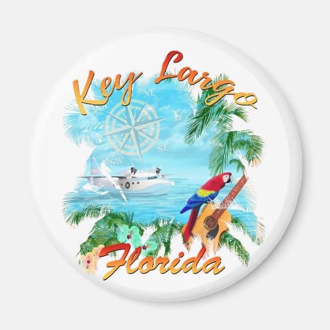 Key Largo Florida Trop Rock Magnet (Front)