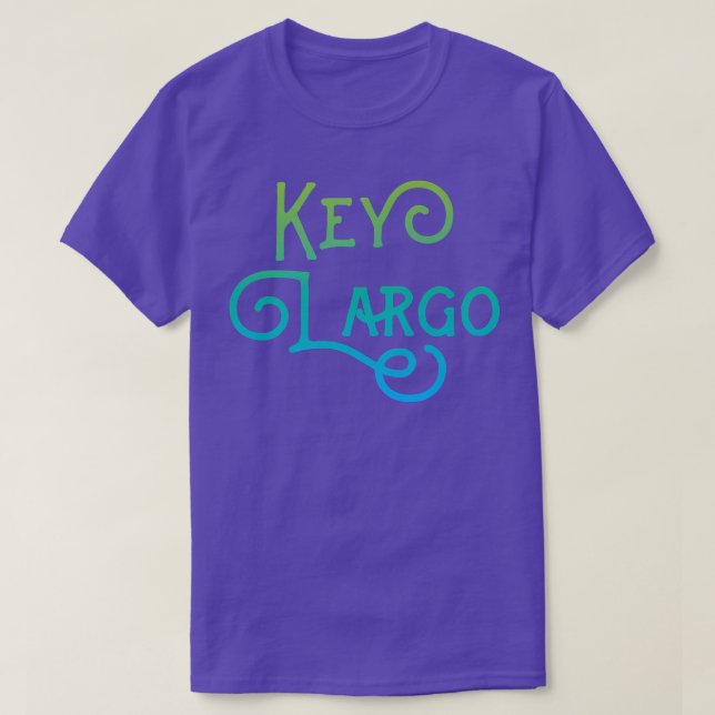 Key Largo Florida Typographic Design  T-Shirt (Design Front)