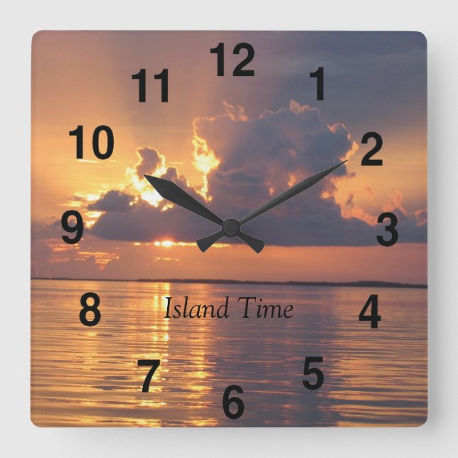 Key Largo Keys Wall Clock (Front)