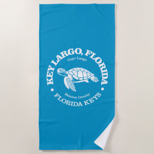Key Largo (sea turtle) Beach Towel