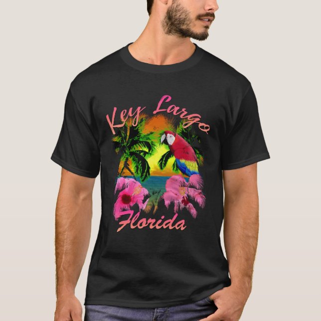 Key Largo Tropical Beach Sunset T-Shirt (Front)