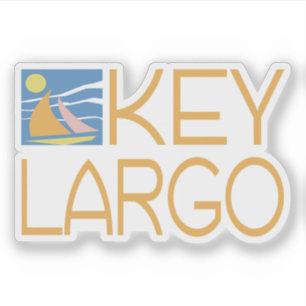 Key Largo Typographic Design with Boat