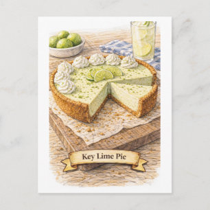 Key Lime Pie (American Food Series) Postcard