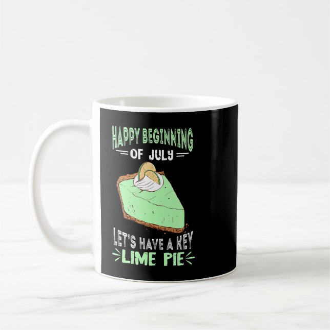 Key Lime Pie Happy Beginning Tart Lemon Pie Desser Coffee Mug (Left)
