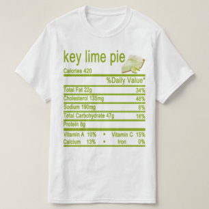 key lime pie Nutrition Facts label T-Shirt