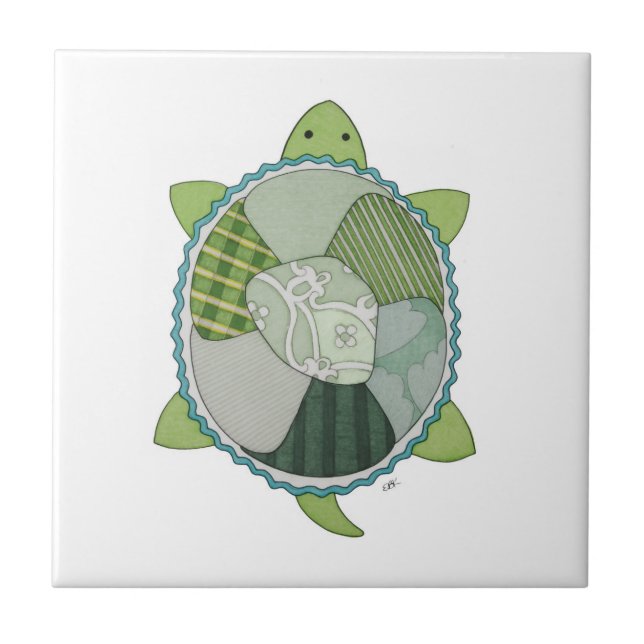 Key Lime Turtle Tile (Front)
