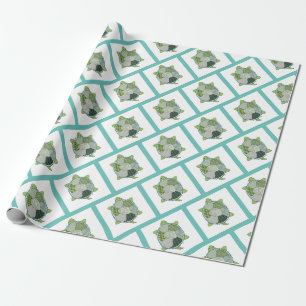 Key Lime Turtle Wrapping Paper