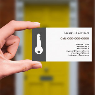 Key & Locksmith Business Card